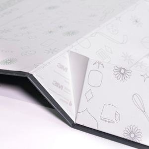 Modern Custom Made Rigid Foldable Cardboard Box with Magnetic Closure Embossing Glossy/Matt Lamination Four-Color Printing - Product Image 5