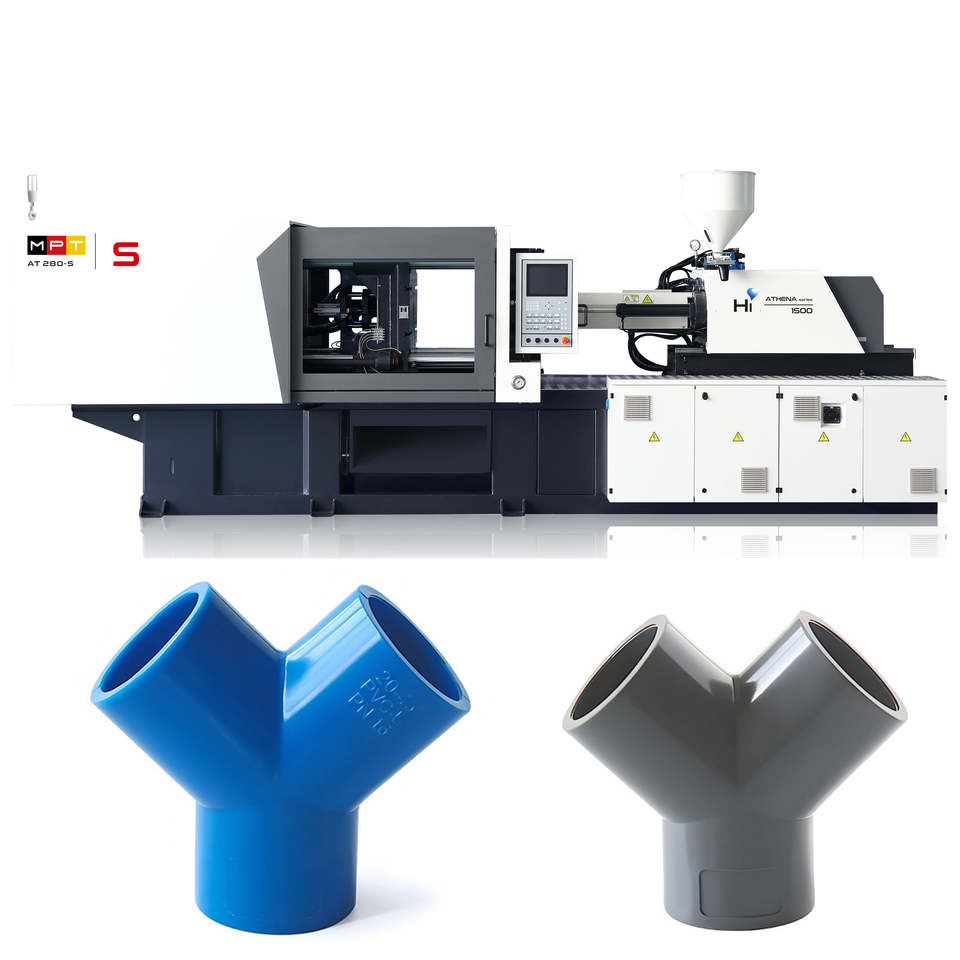 High Precision Automatic Hydraulic PVC Pipe Fitting Injection Molding ...