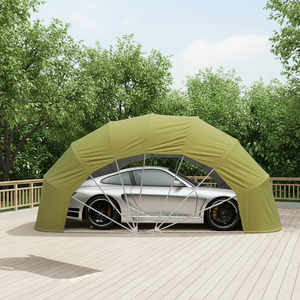 Abri de voiture mobile extérieur rétractable et pliable, protection solaire, ignifuge, rembourré en coton épais, abri de voiture chaud pour la maison - Product Image 1