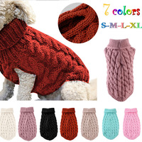 Pull en tricot à col roulé - Logo personnalisé, vêtements pour chien élégants et abordables, ensemble de pulls en laine douce et chaude pour l'hiver