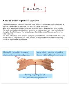 Tiras nasales para una mejor respiración sin medicamentos Cintas nasales Tira <span class=keywords><strong>nasal</strong></span> avanzada para dejar de roncar Solución Para Roncar Congestión <span class=keywords><strong>nasal</strong></span> - Product Image 3