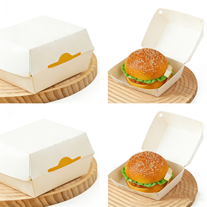Custom Logo Printed Eco-friendly Burger <strong>Box</strong> Biodegradable Compostable Recyclable Greaseproof Kraft <strong>Paper</strong> Self-Erecting <strong>Box</strong> - Product Image 2
