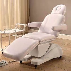 Nouveau Lit d'extension de cils motorisé Curl, Lit facial électrique blanc avec lumière et chaise, moderne, réglable pour hôtel - Product Image 2