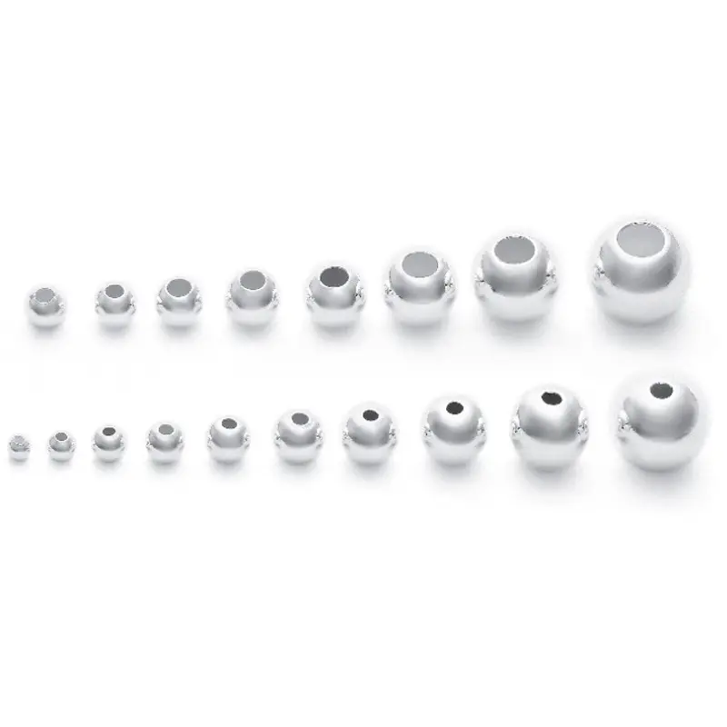 Wholesale 925 Sterling Silver Beaded Spacer Loose Beads for Jewelry Craft Making Spacer Beads