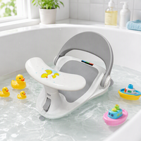 Siège de bain pliable pour bébé, semi-fermé, chaise pour nourrisson 1-2 ans, montage facile, dossier de soutien, certifié CPC