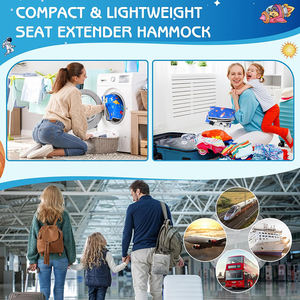 पोर्टेबल यात्रा हैममॉक टिकाऊ पॉलिएस्टर बच्चे के अनुकूल हवाई जहाज सीट एक्सटेंडर टॉडलर बिस्तर उड़ने वाली उड़ानें फुटरेस्ट - Product Image 6