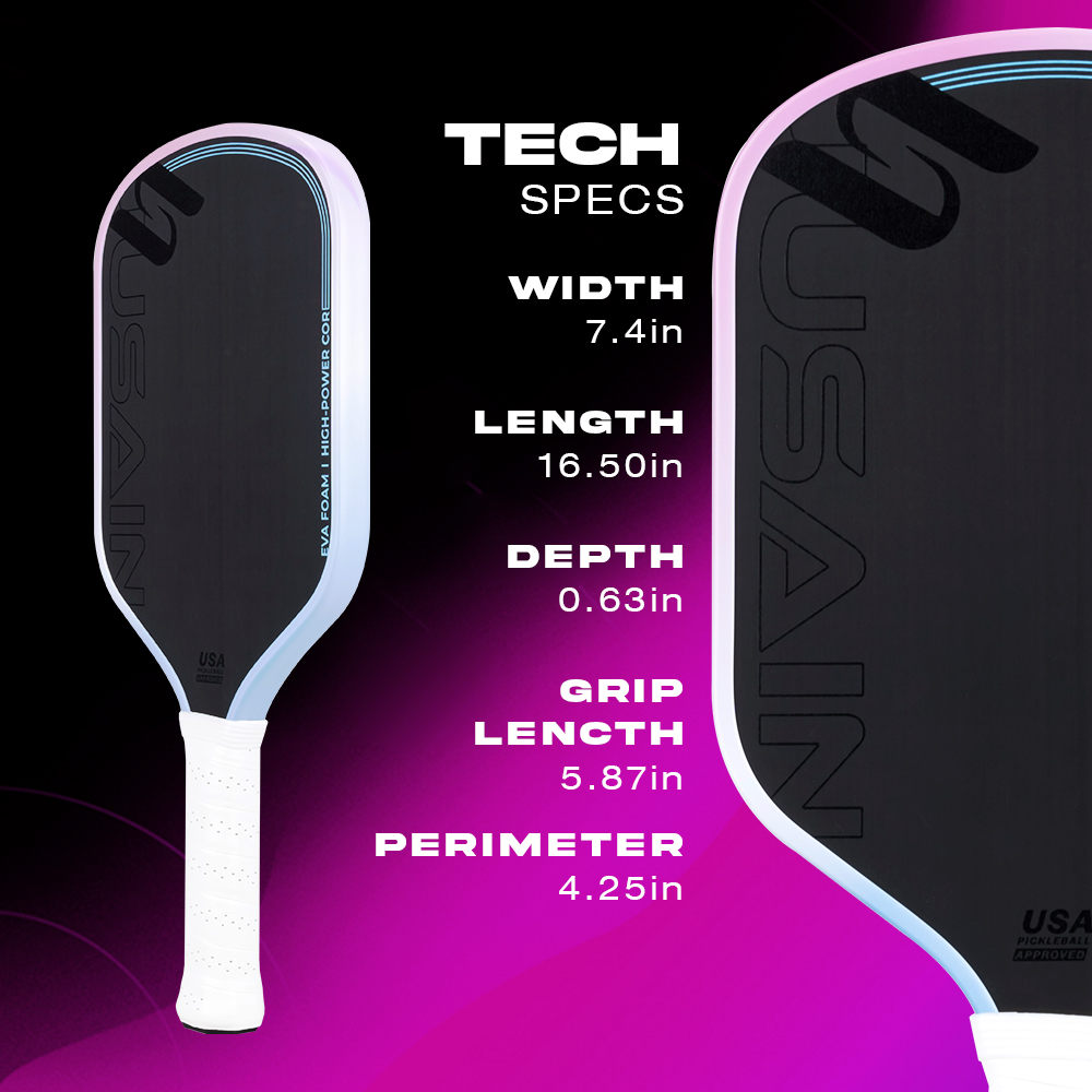 JUSAIN Factory Custom GEN 5 Foam Core USAPA Approved Durable Pickleball Paddle Power Technology Thermoformed T700 Carbon Fiber