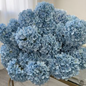 畅销书大尺寸蓝色绣球花仿丝绸花头人造花绣球花花墙 - Product Image 2