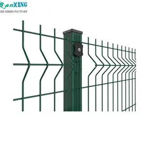 6ft PVC revestido 3D curvo soldado Wire Mesh Home Door Decorative Triangle Garden Fence