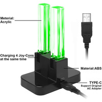 Pour Nintendo pour support de charge Switch avec indicateur LED 4 Joycons contrôleur chargeur Station accessoires de jeu pour NS