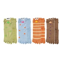 Chaussettes de yoga antidérapantes à cinq doigts Dance Grip pour femmes, en coton et élasthanne, confortables, légères, longues, pour Pilates, barre, gym, exercices