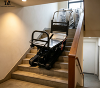 Chariot d'escalade électrique sur chenilles pour la construction et le transport de meubles