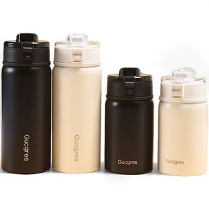 Custom Logo 600ml 800ml Stainless Steel Thermal Vacuum <b>Flasks</b> Sport Reusable Insulated Water Bottle <b>with</b> Lids and <b>Straw</b> - Product Image 1