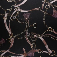 Tissu en soie polyester imprimé numériquement motif Mulberry, tissu en soie pure