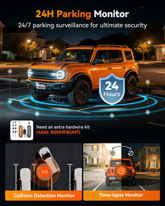 Wolfbox X3 STARVIS 2 <span class=keywords><strong>Cam</strong></span>éra de tableau de bord double avant et arrière 5.8GHz WiFi GPS IMX675 ADAS Écran tactile G-Sensor Enregistrement en boucle Boîte noire de voiture - Product Image 6