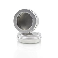 Kostenlose Probe Silber Aluminium Fenster Glas 1Unze 30ml 60ml 80ml 100ml 150ml Metall Kerzenglas Lebensmittelaufbewahrungsver