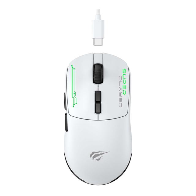 Havit MS953WB Lightweighting Tri-Mode Gaming Mouse Wired 2.4G BT5.1 Wireless Gaming Mouse With RGB Charging Dock