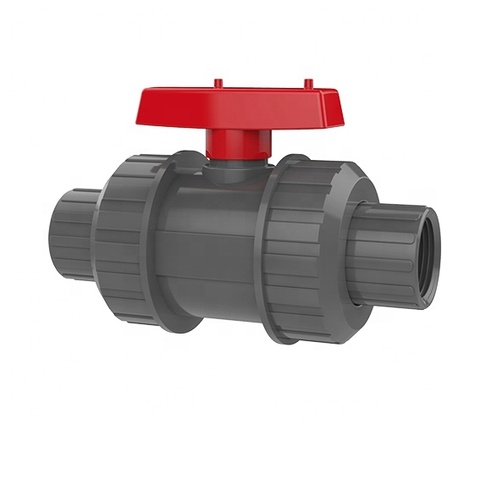 4 Inch PVC True Union Ball Valve Double Union Gray