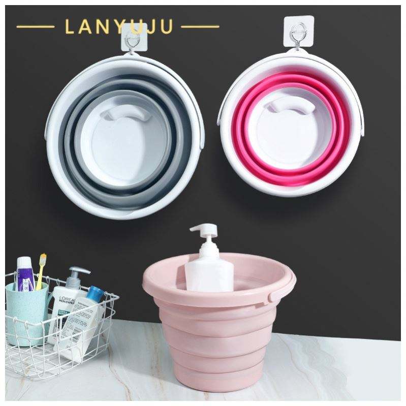Portable Folding Bucket Save Space Folding Plastic Foldable Bucket ...