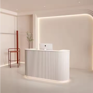 D 2025 New Best Selling Custom Reception <b>Desk</b> Beauty Salon Counter <b>Small</b> Reception Table Nail Salon Circular Reception <b>Desk</b> - Product Image 2