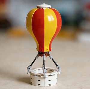 IQFUN MOC Ballon à air chaud rayé rouge et jaune, blocs de construction en plastique ABS, modèle éducatif, <span class=keywords><strong>jouet</strong></span>, briques d'assemblage DIY, construction - Product Image 6