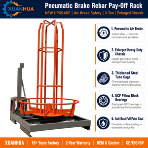 Support de déroulage vertical robuste de 3 tonnes avec <span class=keywords><strong>frein</strong></span> pneumatique et guide anti-emmêlement pour plieuse automatique de barres d'armature - Product Image 1