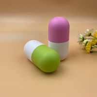 Bouteilles vides en plastique de capsule de bouteille blanche du HDPE 100ml avec des couvercles de couleur