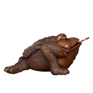 Copper Money Toad Ornament Pure Copper <b>Craft</b> Living Room Decoration Chinese New Year Gift - Product Image 2