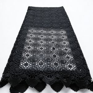 Tessuto in <span class=keywords><strong>pizzo</strong></span> guipure <span class=keywords><strong>nero</strong></span> africano Kalume 4688, solubile in acqua, con ricamo traforato, per Abaya, abito da donna musulmana - Product Image 1
