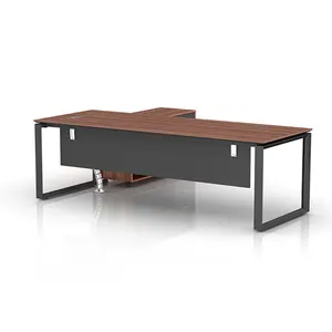 Mesa de madera para ordenador portátil, mueble de Escritorio con patas de acero, moderno, en forma de L, para oficina y hogar