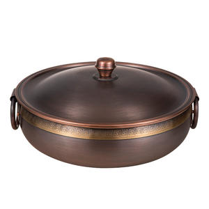 Marmite en <span class=keywords><strong>cuivre</strong></span> pur pour cuisinière à induction, style traditionnel chinois, pour plat de mouton de Pékin à l'<span class=keywords><strong>ancienne</strong></span> (Canard Mandarin) - Product Image 5