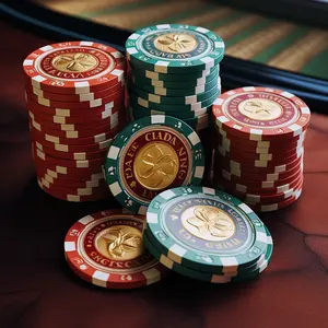 Özelleştirilmiş profesyonel iki renkli yeni kompozit poker fişi seti lüks yüksek kaliteli yuvarlak çip seti