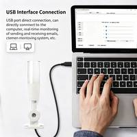 Tour de signalisation industrielle programmable USB RS485 avec LED multicolores, alarme sonore et base magnétique