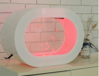 Petit aquarium rond en acrylique pour méduses, aquarium créatif, utilisation multi-espaces, 8L/18L, idée cadeau Meditech