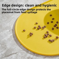 Großhandel Silikon-Futtermatte für Haustiere, niedrige Mindestbestellmenge, erhöhter Rand, auslaufsicher, für Hunde- und Katzenfutter- und Wassernäpfe, leicht zu reinigen, farbenfrohes Silikon, OEM
