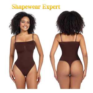 Body Moldeador Reductor Elástico Sin Mangas y Sin Espalda para Mujer con Tirantes Desmontables y Control de Abdomen - Product Image 1