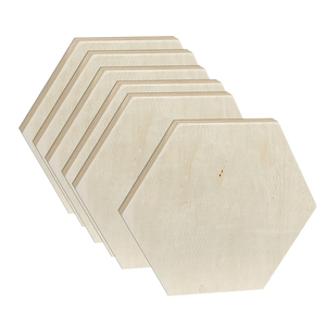 <strong>Unfinished</strong> Hexagon Wooden Block <strong>Panels</strong> for Painting, Blank <strong>Wood</strong> Hexagon Framed Boards for Crafting Art Pouring Block - Product Image 1