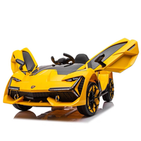 Voiture électrique pour enfants, jouets jaunes, batterie 12V, télécommande, enfants
