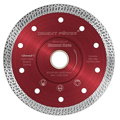 100/110/115mm Mesh Thin Turbo Dry Diamond Cutting Blade for Porcelain Ceramic Tiles Cutting Disc