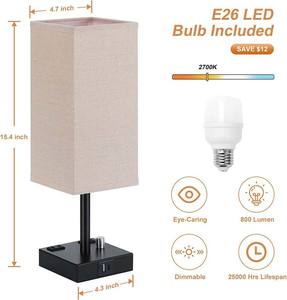 Vintage <strong>Funky</strong> Desk Light Classic Retro <strong>Table</strong> <strong>Lamp</strong> with Fabric Shade for Living Room Decorative Home Office Lighting - Product Image 6