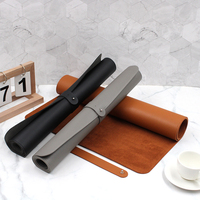 Tapis de bureau en cuir PU très vendu, grand, imperméable, multifonctionnel, protection pour clavier, souris et bureau