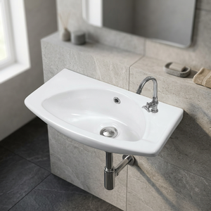 SASO อ่างล้างมือเซรามิก Lavabo แบบแขวนผนัง,อ่างล้างมือในห้องน้ำแบบชิ้นเดียวได้รับการรับรองขายส่ง - Product Image 5