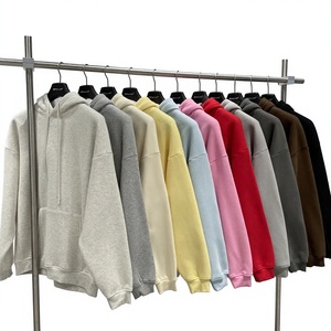 Nouveau design – Sweats à capuche épais à épaules tombantes, coupe oversize, style streetwear, personnalisables avec logo pour homme - Product Image 3