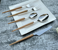 Ensemble de couverts de luxe classiques réutilisables en acier inoxydable mat argenté pour banquets de mariage et hôtels – Couteau, cuillère, fourchette
