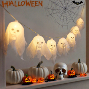 Luces de Cadena con Forma de Esqueleto Fantasma, Luces LED de Hadas con Control Remoto a Pilas para Halloween, Casa Embrujada, Jardín, Fiesta, Decoración Navideña - Product Image 4