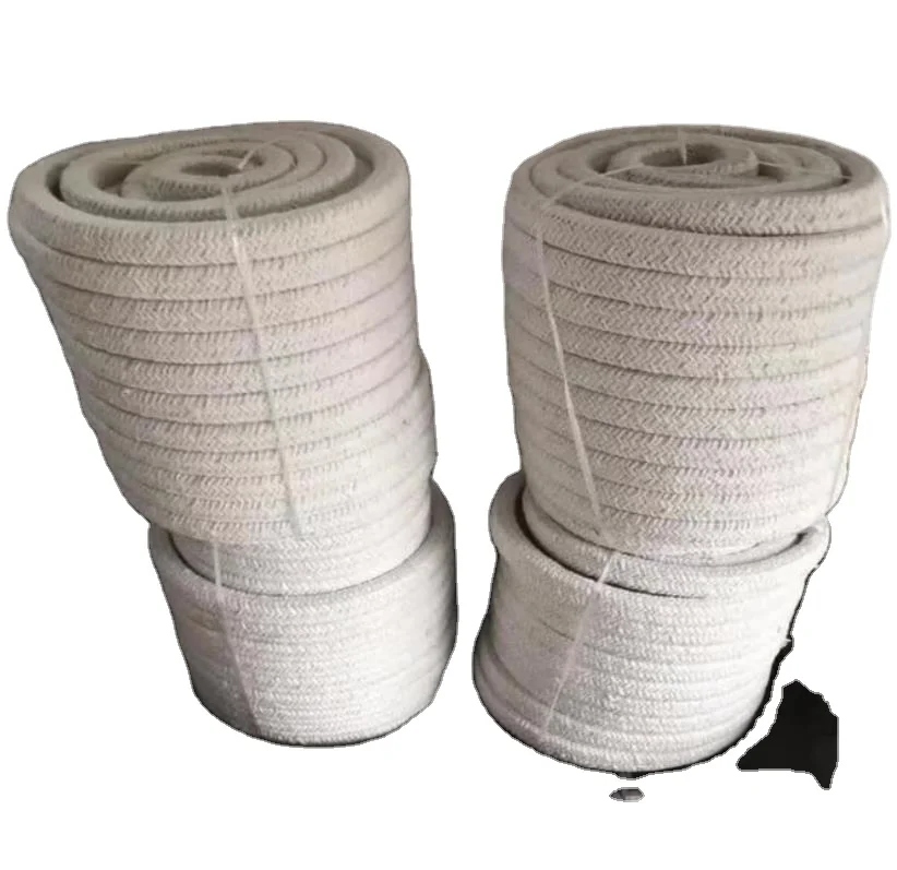 Strong ceramic fiber rope  thickness 6 to 50mm for heating treatment commercial oven refractory material