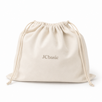 Sac à poussière personnalisé en coton avec cordon de serrage et logo, pochette de rangement douce et réutilisable pour chaussures, sacs à main, cadeaux, commandes en gros, OEM, ODM, voyage