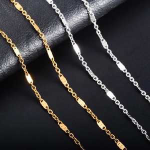 Collier chaîne Rolo poli en acier inoxydable de 2 mm de large pour femmes et hommes, ras-de-cou en métal couleur argent/or, accessoires de bijoux, cadeau - Product Image 1
