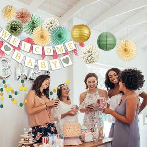 Décoration de douche de bébé vert sauge pour fille garçon Boho fournitures de fête neutres avec <span class=keywords><strong>kit</strong></span> de guirlande pour décor de fête d'<span class=keywords><strong>anniversaire</strong></span> babyshower - Product Image 2