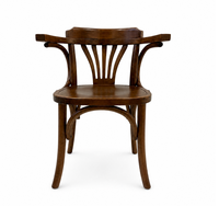 Chaise de salle à manger en bois de hêtre massif classique avec dossier à lattes, chaise en bois courbé pour restaurant, hôtel, café